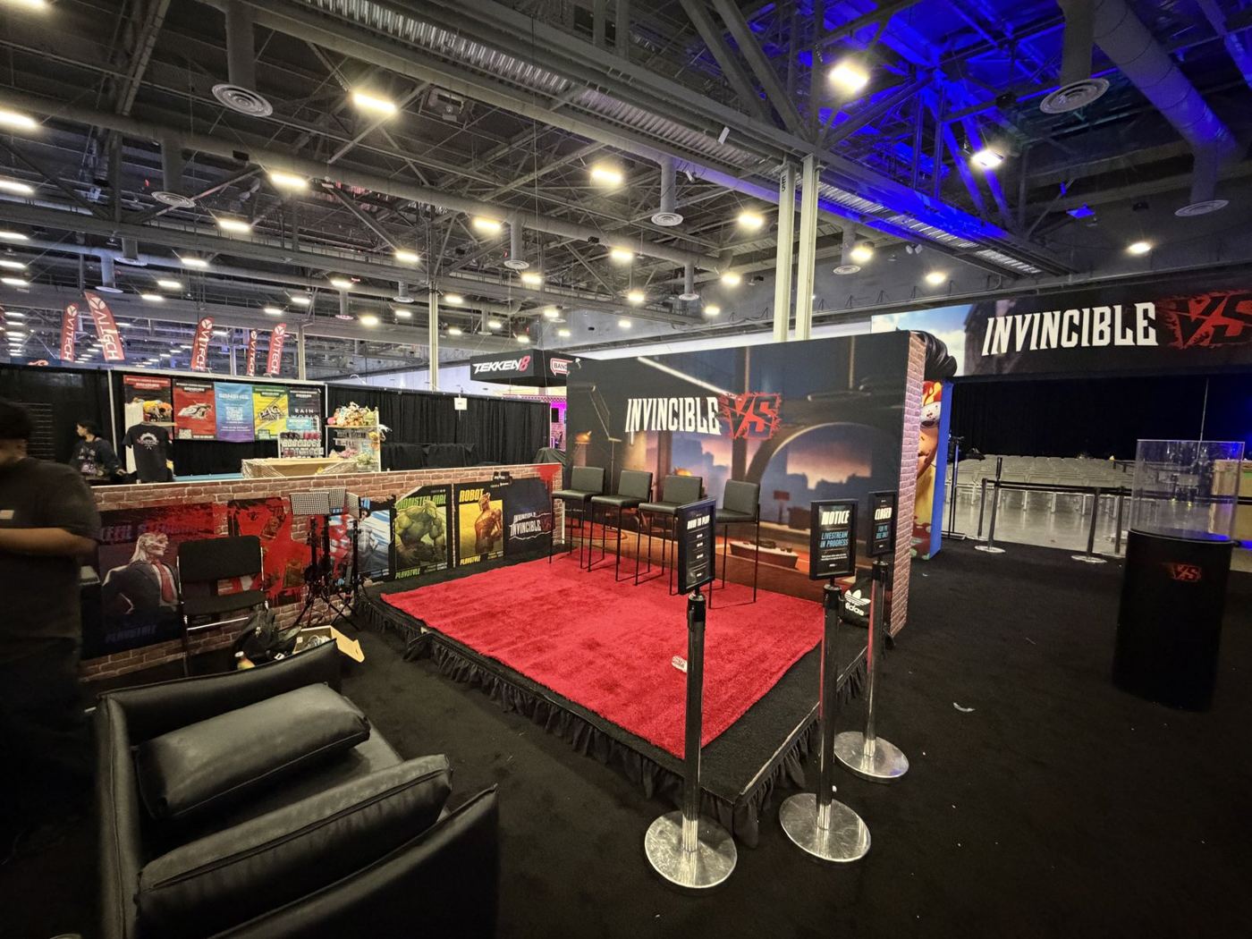 Invincible VS booth at EVO 2026 fighting game championship