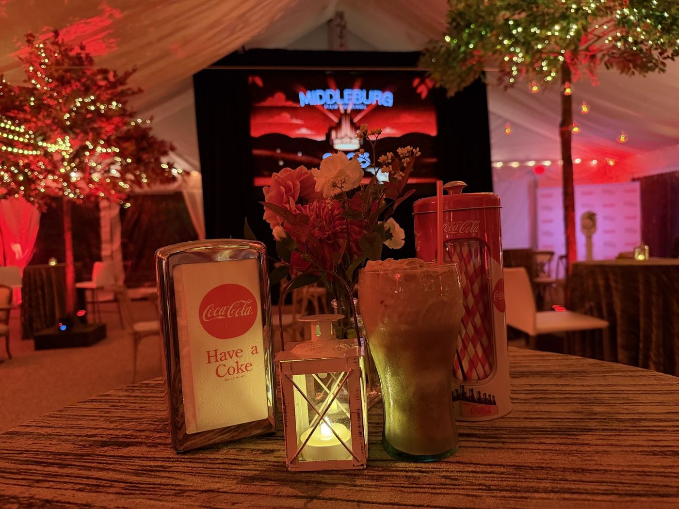 Middleburg Film Festival Coca-Cola sponsored lounge decor